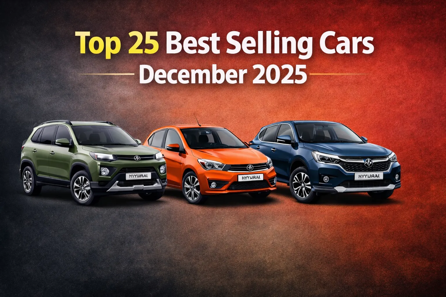 Top 25 Best Selling Cars – December 2025 । December 2025 Ki Top 25 Selling Cars In India
