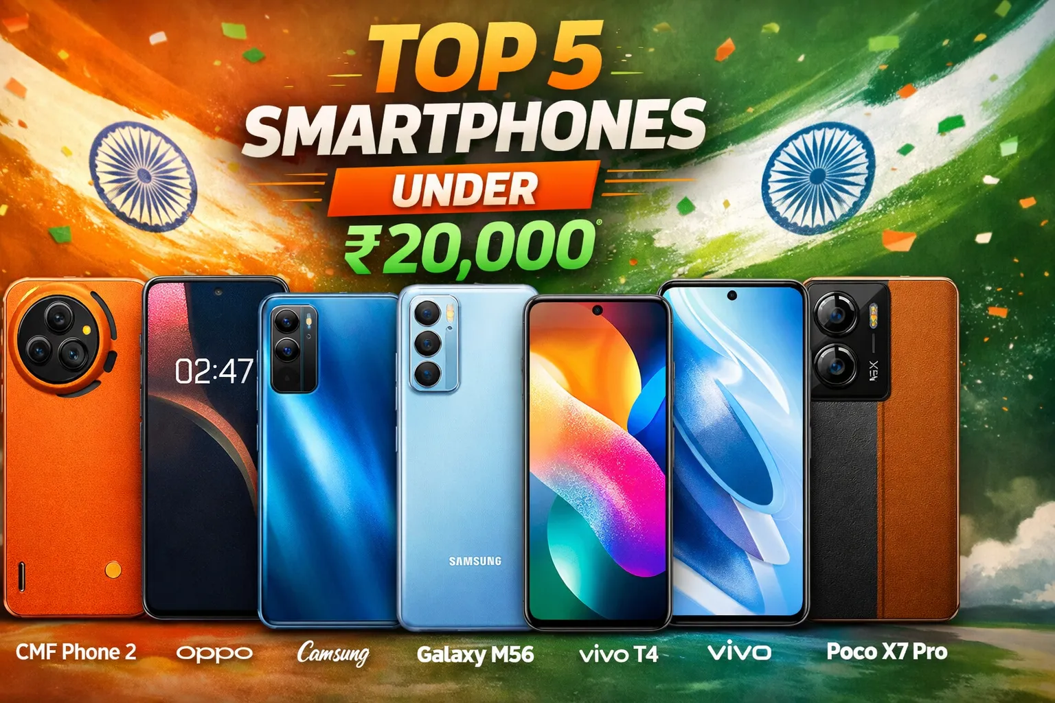 ₹20,000 के अंदर Top 5 Best Smartphones