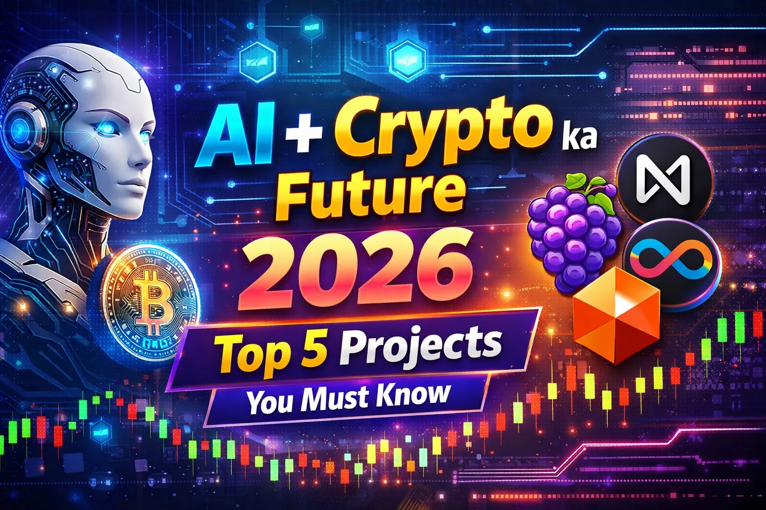 AI + Crypto ka Future 2026 | Top 5 Projects You Must Know । 2026 में AI + Crypto का धमाका | ये 5 Projects बदल सकते हैं Web3 का Future