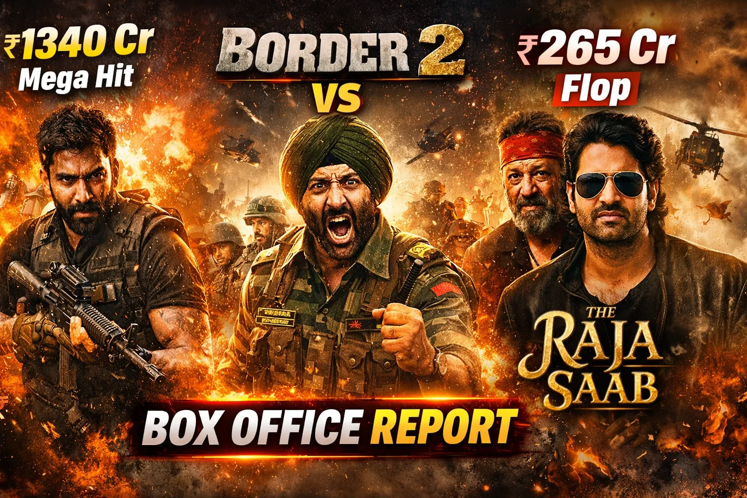 Dhurandhar ने तोड़े रिकॉर्ड, Border 2 से टक्कर, the raja saab फ्लॉप | Kya Border 2 1000 Cr club mein jayegi? | Dhurandhar ka record