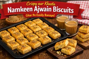 क्रिस्पी और नमकीन अजवाइन बिस्किट – घर पर आसानी से बनाएं | Perfect Crispy Ajwain Biscuits – Easy Ghar Ki Recipe