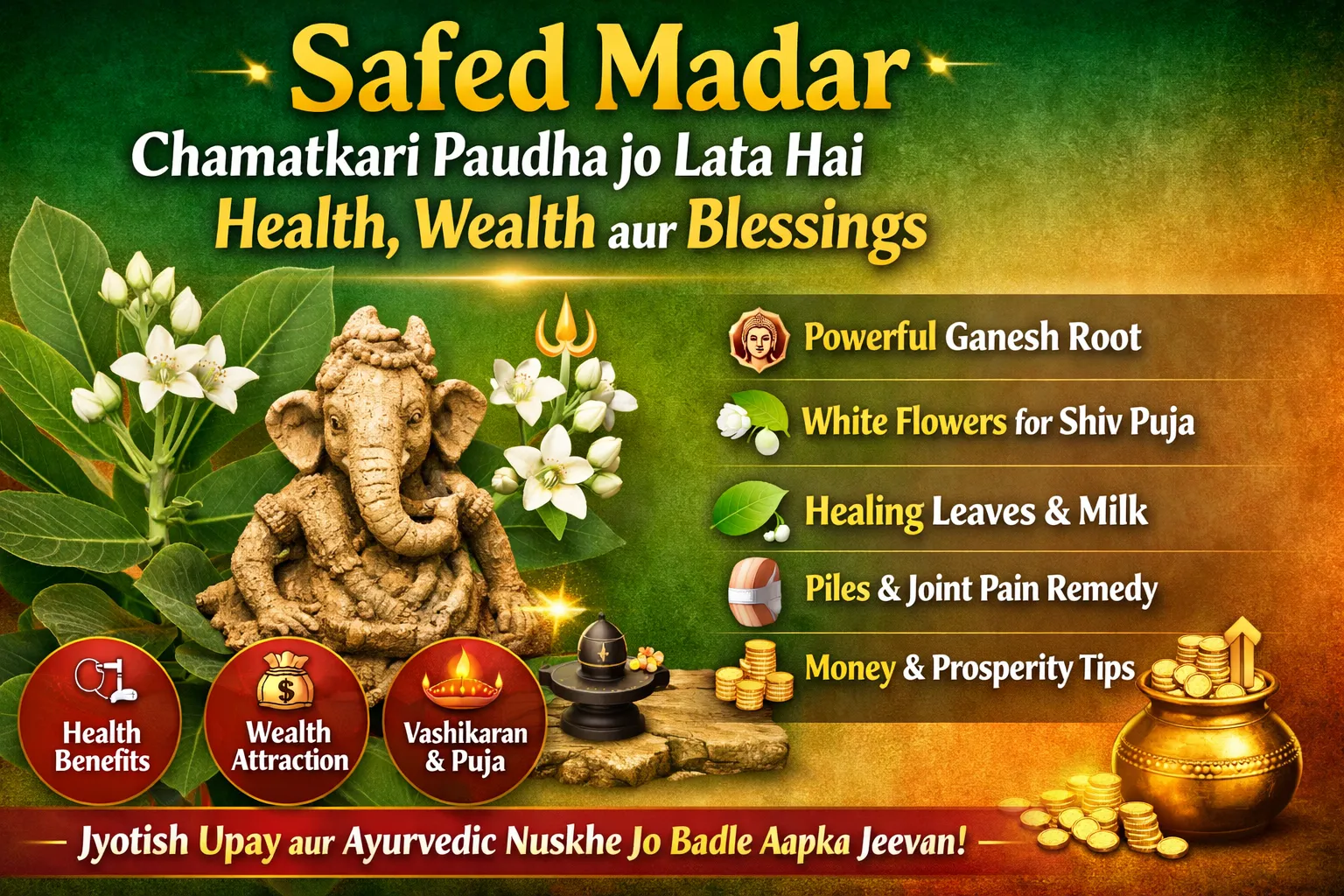 बेशुमार धन देने वाला ये पौधा – मिल जाए तो छोड़ना नहीं |Safed Madar: Chamatkari Paudha jo Lata Hai Health, Wealth aur Blessings”