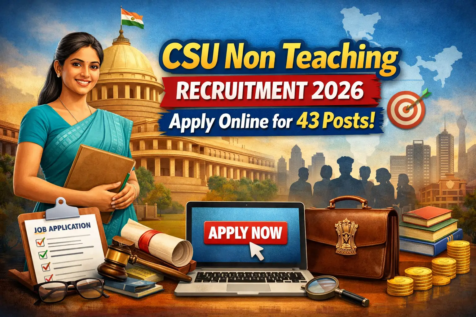 CSU Non Teaching Recruitment 2026 apply online for 43 posts government job notification banner