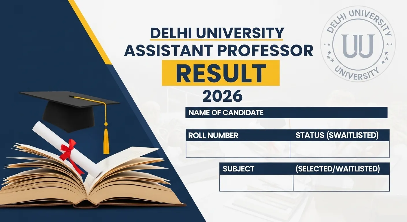 Delhi University Assistant Professor Result 2026 scorecard download page