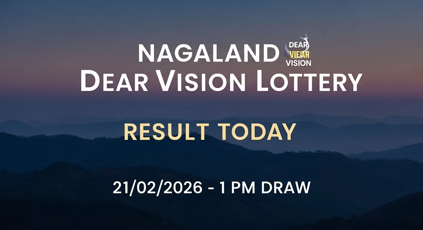Dear Vision Saturday Lottery Result 21 February 2026 winner list with ₹1 Crore 1st prize number 84K 80171