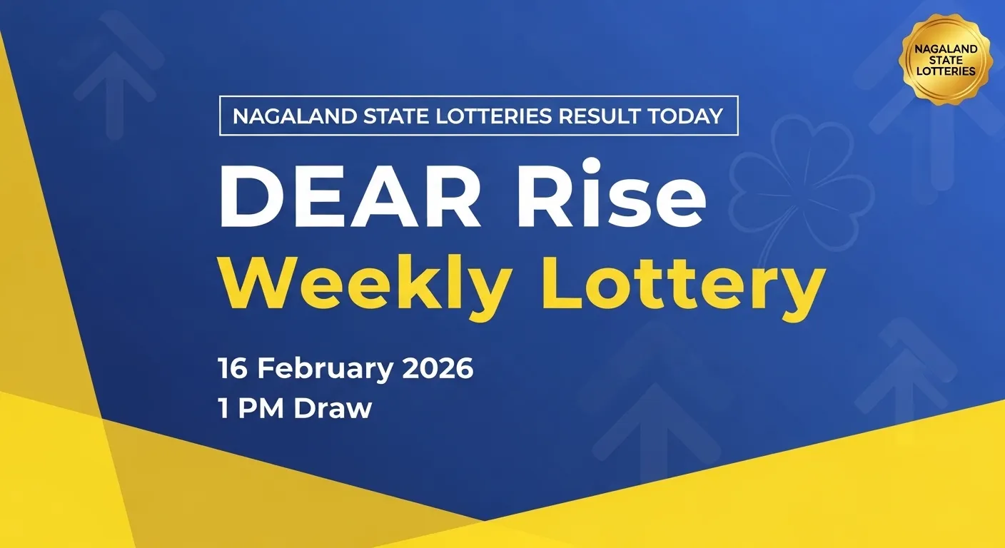 Nagaland State Lotteries DEAR Rise Monday Weekly Lottery Result 16 February 2026 1 PM draw winner list with ₹1 Crore first prize number 57J 17585