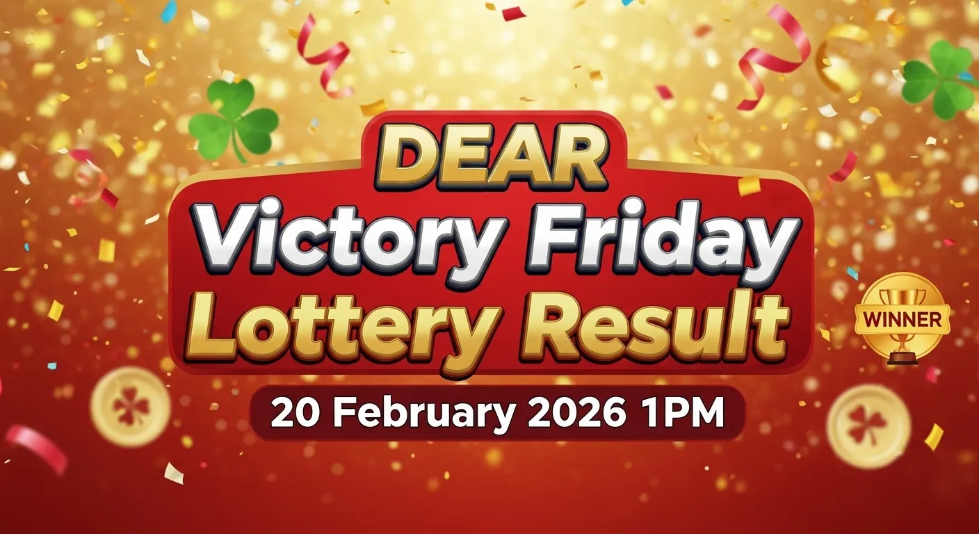 DEAR Victory Friday Lottery Result 20 February 2026 chart showing 1 Crore winner 43J 87183 and full winning numbers list