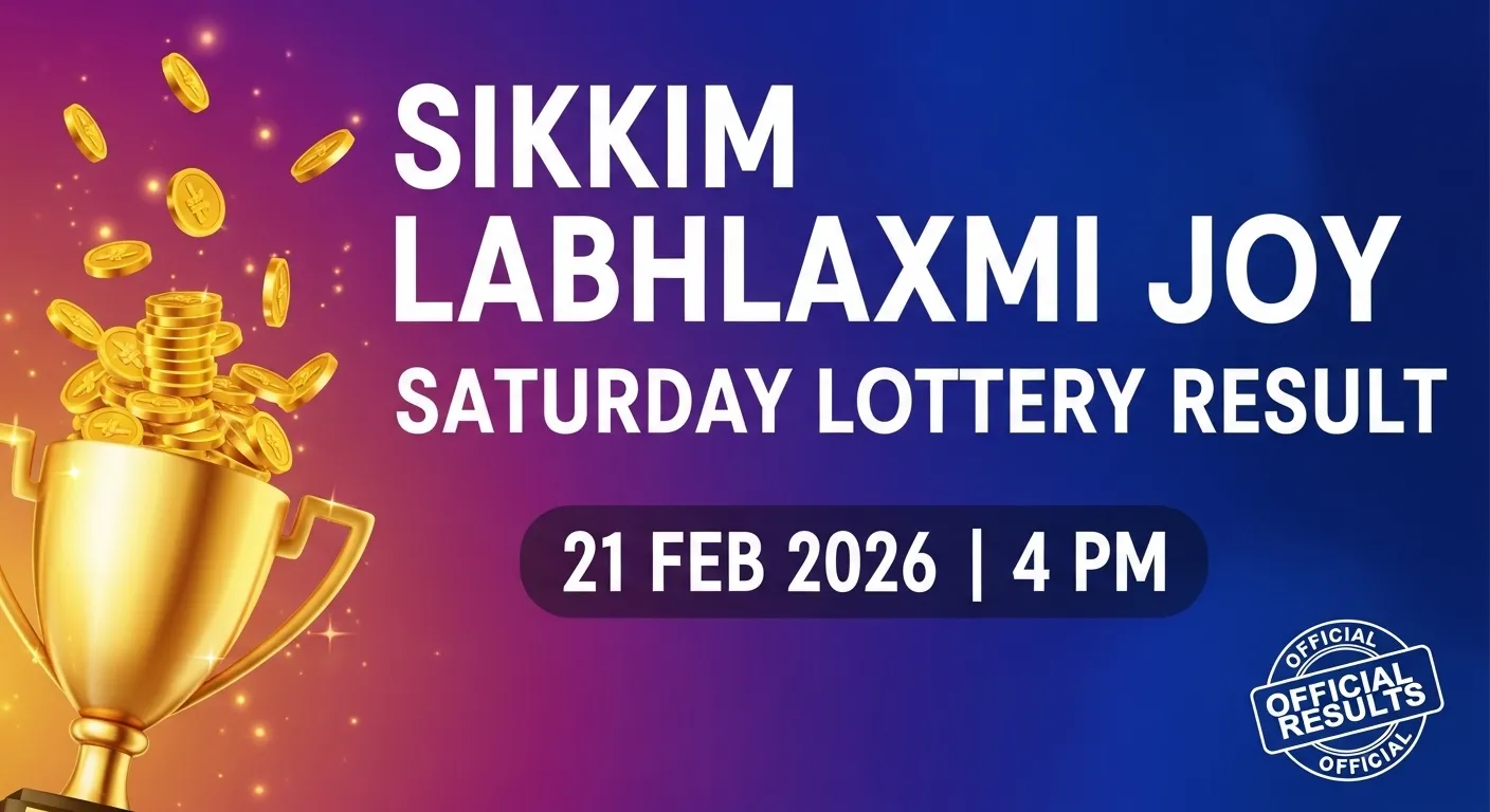 Labhlaxmi Joy Saturday Weekly Lottery Result 21 February 2026 showing 1st to 6th prize winning numbers