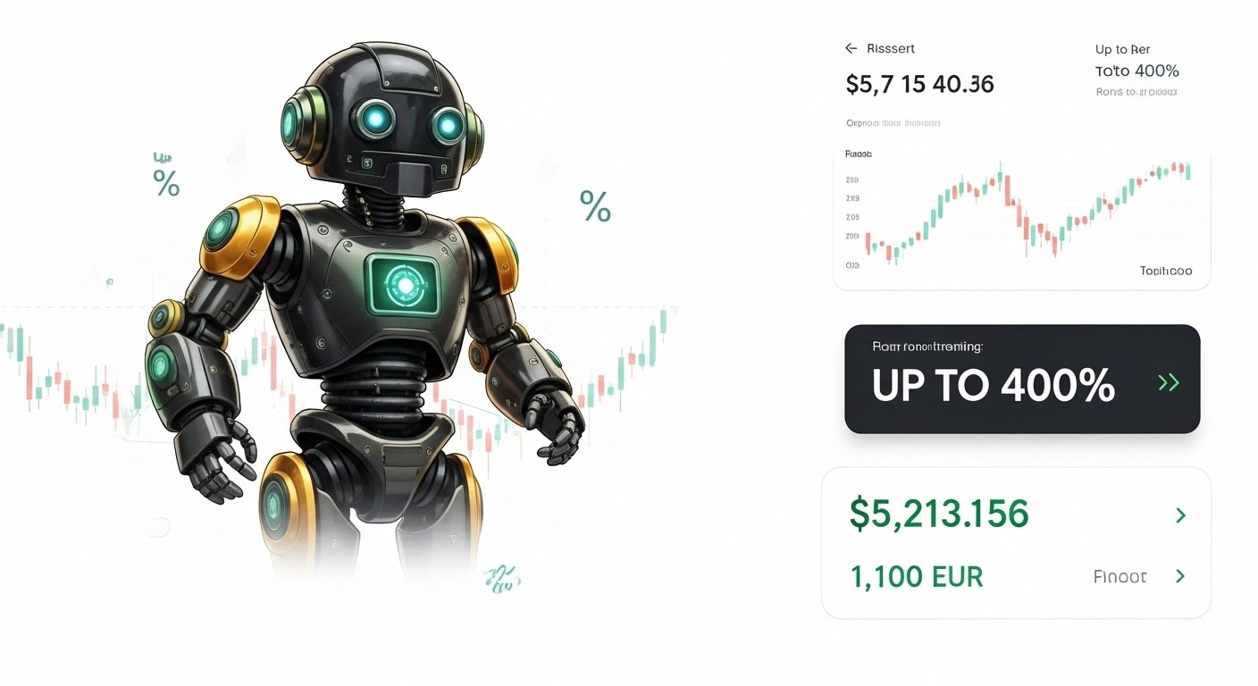 UTrading.com trading bot options dashboard showing Little and Start bot details"