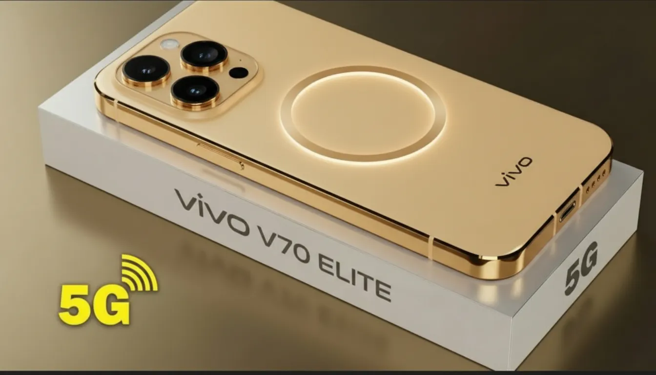 Vivo V70 Elite smartphone with premium design, AMOLED display and flagship camera setup