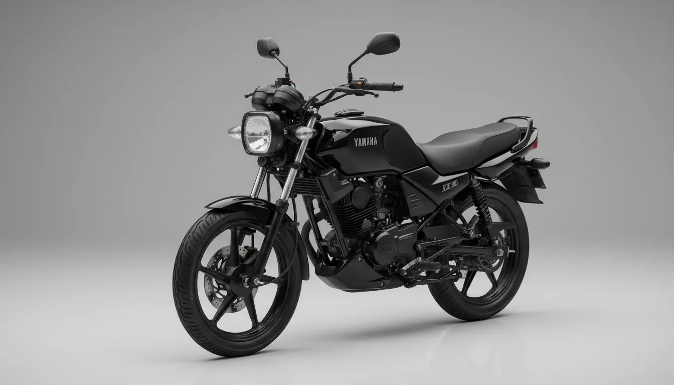 Yamaha RX 100 2026 front view showing classic retro design