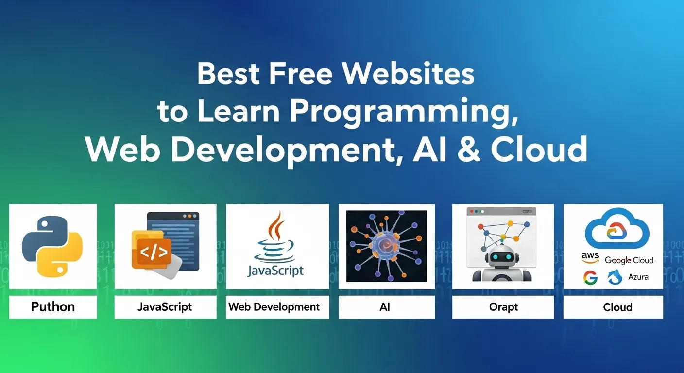33 Best Websites Free Programming Learning, Web Development, AI & Cloud ...