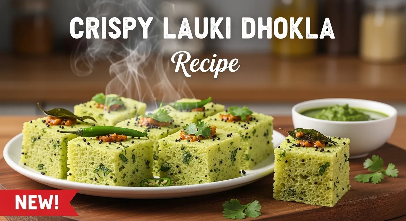 Crispy lauki dhokla recipe healthy summer snack homemade dudhi dhokla