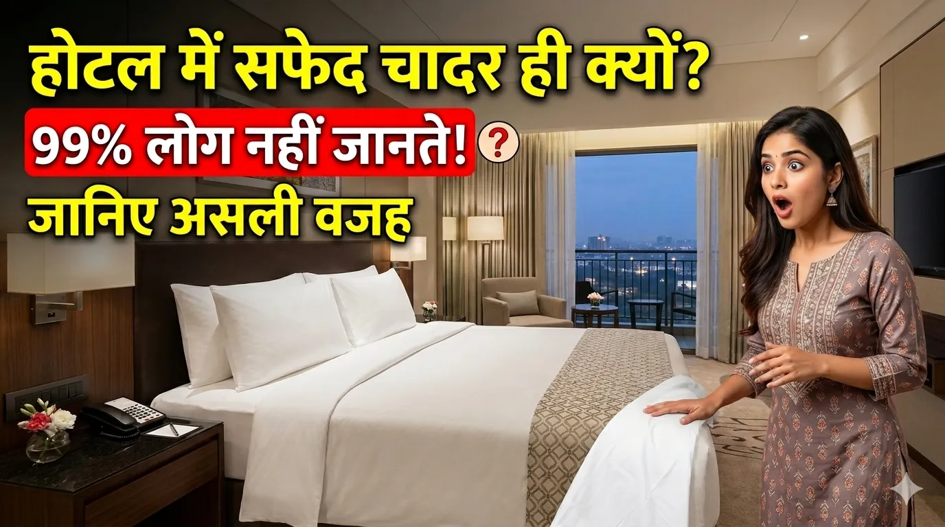 Hotel में सफेद चादर क्यों होती है white bedsheet reason hotel hygiene clean room