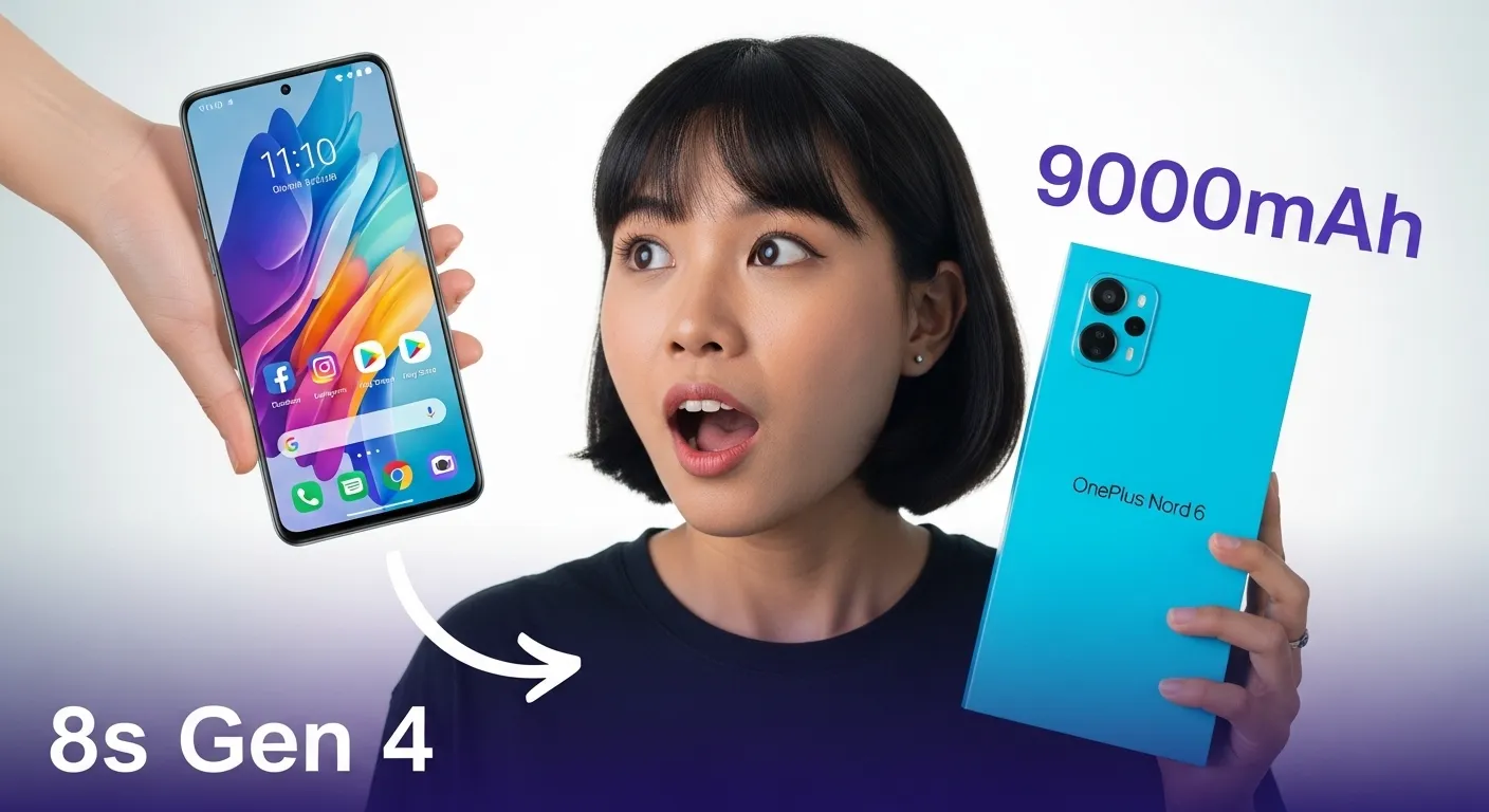 OnePlus Nord 6 smartphone with 9000mAh battery and 165Hz display