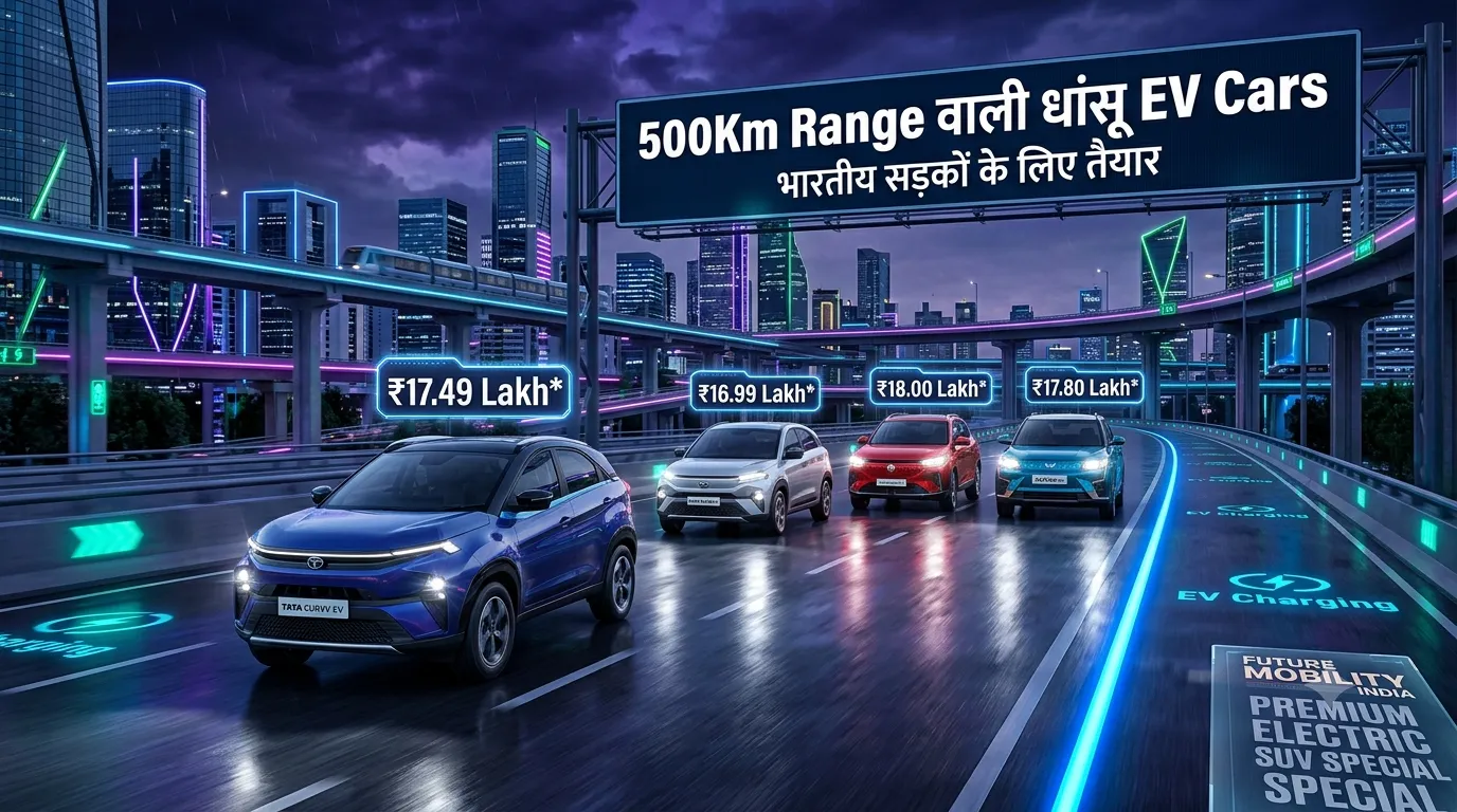 500Km तक रेंज देने वाली नई प्रीमियम EV Cars ऑन रोड